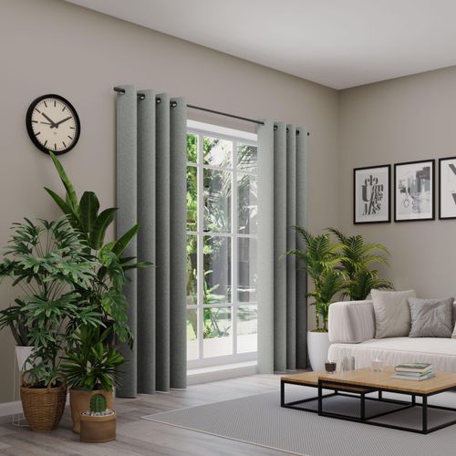 Vorhang nach Maß NEUTEX FOR YOU "ARUBA", grau (helltaupe), B:137cm H:180cm, Jacquard, Obermaterial: 100% Polyester, Gardinen nach Maß, Vorhang nach Maß, Uni Dimout, hochwertige Webstruktur