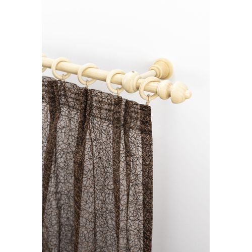 Gardinenstange GARESA "STANDARD", beige (natur), L:450cm Ø:20mm, Holzwerkstoff, Gardinenstangen, Gardinenstange, Vorhanggarnitur, reine Holzgarnitur, verlängerbar, mit Ringe