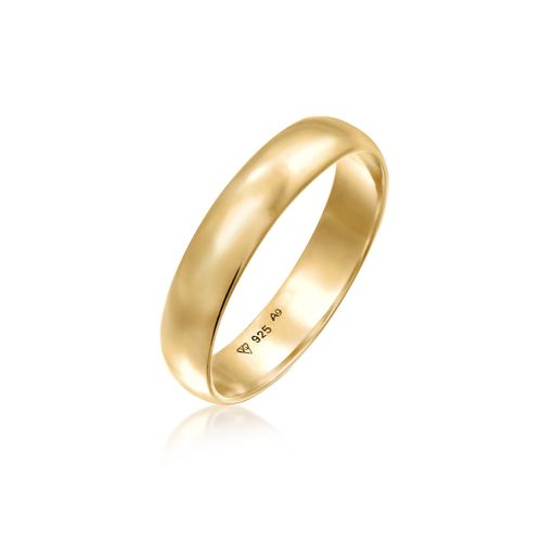 Silberring ELLI "Ring Basic Bandring Trauring Verlobung 925 Silber" Gr. 56, gold, Fingerringe, Damen, 56, Silber 925 (Sterlingsilber), Silberring