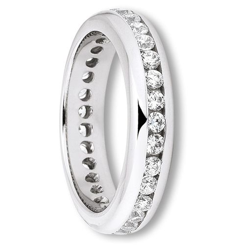 Silberring ONE ELEMENT "Zirkonia Ring aus 925 Silber" Gr. 58, silber, Fingerringe, Damen, 58,mit Zirkonia, Silber 925 (Sterlingsilber), Silberring
