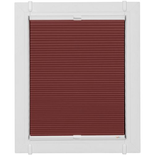 Plissee SUNLINES "Start-up Style Honeycomb", rot (ziegelrot, weiß, weiß), B:42cm H:155cm, Obermaterial: 100% Polyester, Plissees, Plissee, verspannt mit Simply-Fix Klemmträger, Wabenplissee, nach Maß