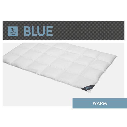 Daunenbettdecke SPESSARTTRAUM "Blue", weiß, B:135cm L:200cm, Bezug: 100% Baumwolle. Füllung: 60% Daunen, 40% Federn, Bettdecken, Daunenbettdecke, hergestellt in Deutschland, allergikerfreundlich