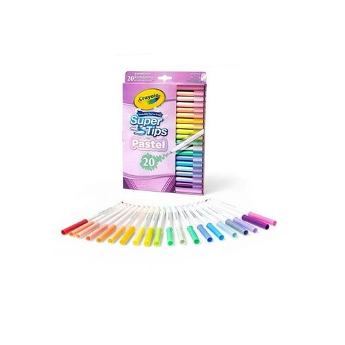 Crayola Supertips Pastel Washable Markers 20 Pcs