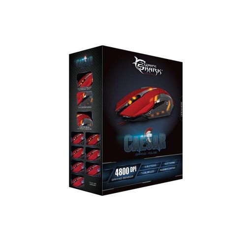 White Shark GM-1604 CAESAR- Red - Gaming Maus (Rot)