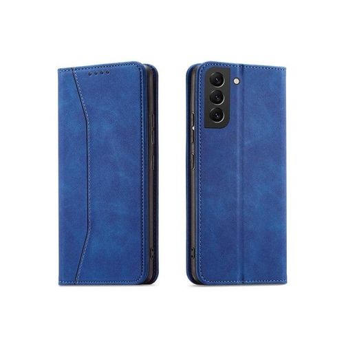 Hurtel Magnet Fancy Case for Samsung Galaxy S23+ Flip Cover Wallet Stand Blue
