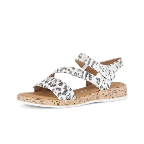Riemchensandale GABOR "Riemchensandale", Damen, Gr. 39, weiß, Schuhe Riemchensandale