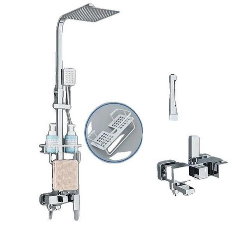 Badezimmer Duscharmatur, gebürstete Goldoberfläche, Regenduschkopf, Chrome A 12 Zoll
