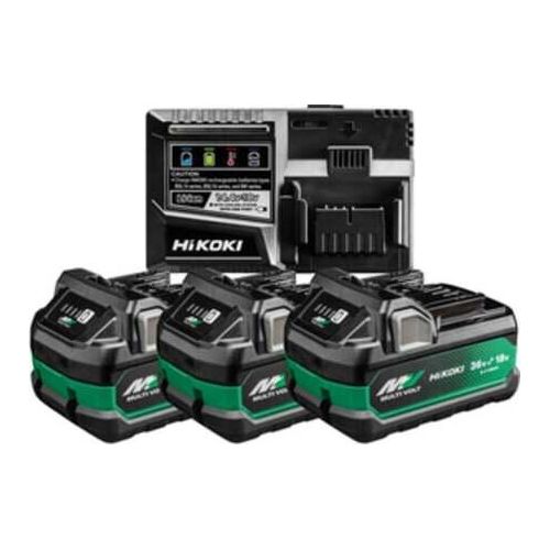 HiKOKI BoosterPack mit 3x MULTI VOLT Akkupacks 18 V, 36 V 2.5 Ah, 2.5 Ah, 5 Ah
