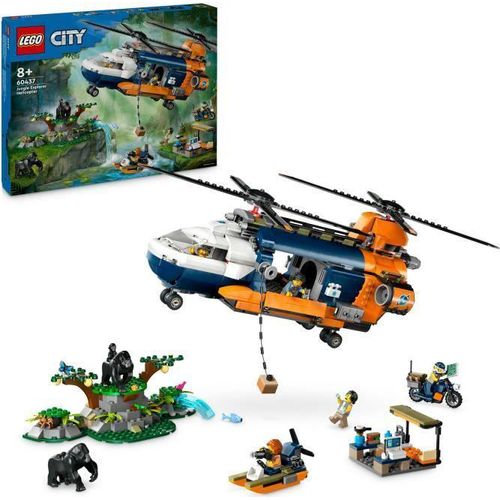 LEGO City 60437 Hubschrauber des Dschungelforschers zum Basislager, ab 8 Jahren