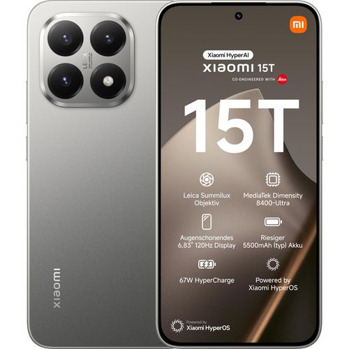 Xiaomi 15T 12GB + 256GB Grau