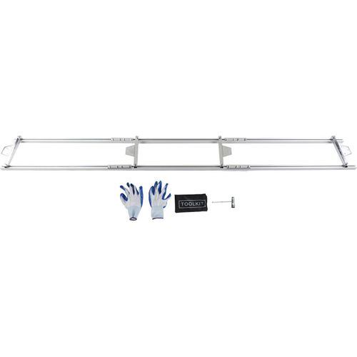 9 Fuß (2,7 m) Schienenführungssystem für Sägewerke, 4-Querträger-Set, Aluminiumlegierung, Kettensägen-Führungsschiene