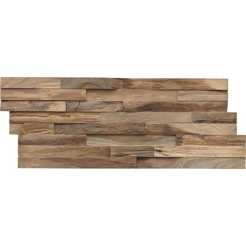 Wandverkleidung Teak Elegance, Braun, Holz, Teakholz, Holz, 20x2x50 cm, Tapeten & Wandverkleidungen, Wandverkleidung