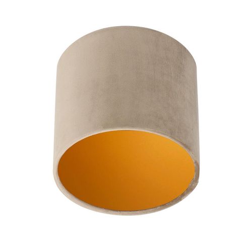 Leuchtenschirm, Taupe, Metall, Textil, zylindrisch, E27, 18 cm, Lampen & Leuchten, Innenbeleuchtung, Lampenschirme