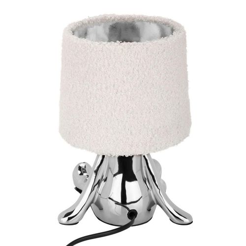 Novel Tischleuchte, Silber, Weiß, Chrom, 15x24x16 cm, Lampen & Leuchten, Innenbeleuchtung, Tischlampen, Tischlampen