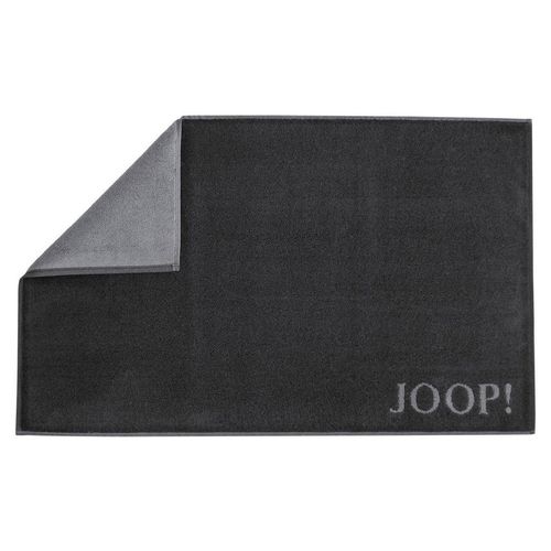Joop! Badematte Classic Doubleface, Schwarz, Textil, Uni, rechteckig, 50x80 cm, Textiles Vertrauen - Oeko-Tex®, Made in Germany, Oeko-Tex® Standard 100, für Fußbodenheizung geeignet, beidseitig verwendbar, schadstoffgeprüft, Badtextilien, Badematten