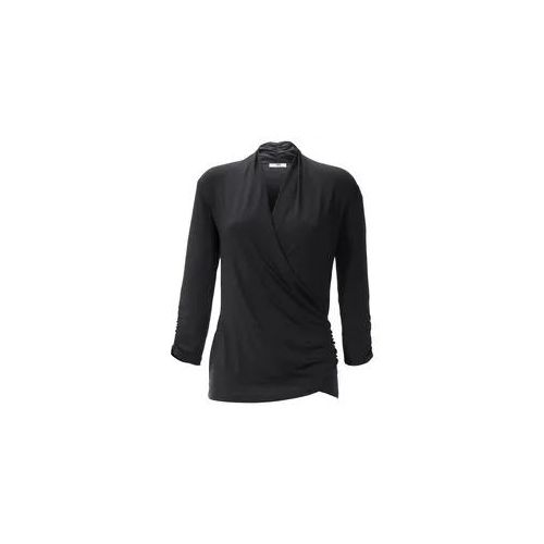 V-Shirt 3/4 Arm Peter Hahn schwarz, 46