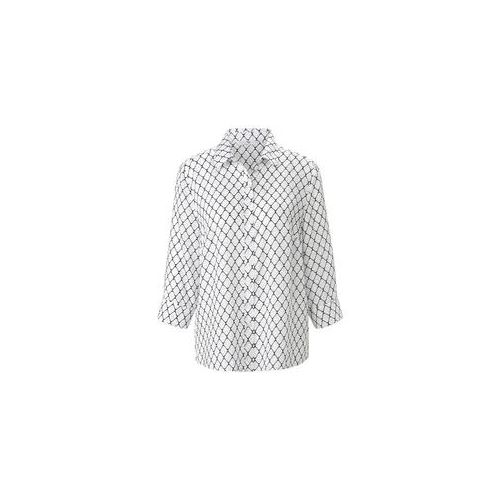 Bluse 3/4-Arm zum Krempeln Peter Hahn weiss, 44