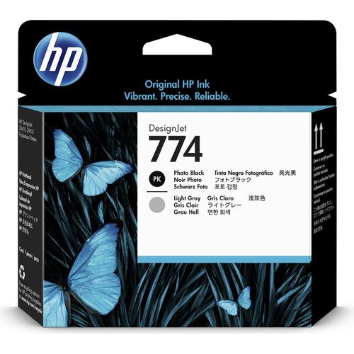 HP 774 Fotoschwarz/Hellgrau DesignJet Druckkopf, HP DesignJet Z6810 Produktionsdrucker-Serie, HP DesignJet Z6610 Produktionsdrucker, Thermal Inkjet, Schwarz, Grau, P2W00A, Business, Singapur