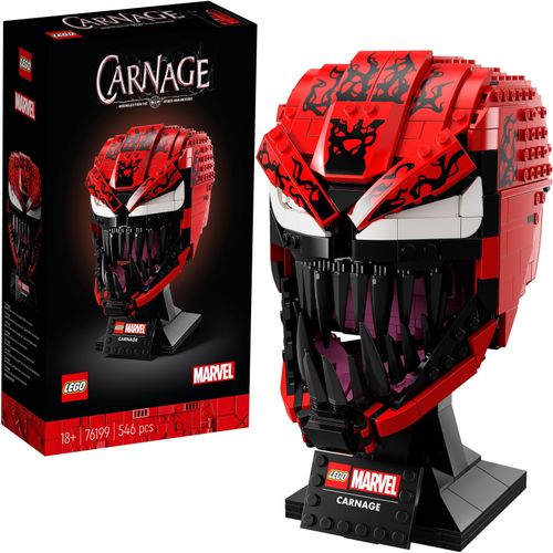 LEGO 76199 Marvel Spider-Man Carnage Maske Bauset für Erwachsene, Sammlerstück, Geschenkidee für Sammler