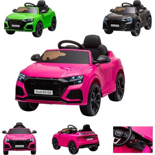 ES-Toys Kinder Elektrofahrzeug Audi RS Q8 lizenziert Kunstledersitz EVA-Reifen pink