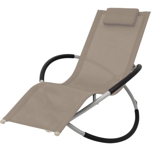 Sonnenliege Geometrisch Stahl Taupe