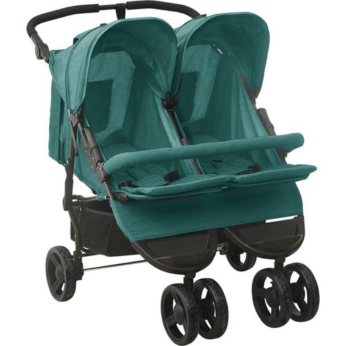 CLORIS Geschwisterwagen Grün Stahl, 16,5 kg