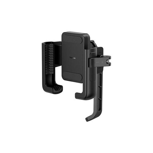Baseus GoTrip Motorcycle Phone Holder for Mirror with Shock Absorption - Black