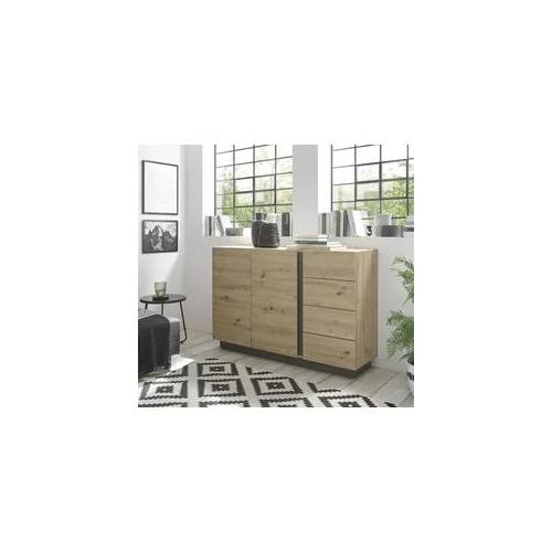 Sideboard HOME AFFAIRE "CLAiR Sideboard 53", braun (eiche artisan), B:138cm H:91cm T:40cm, Sideboards, Sideboard, Breite 138 cm