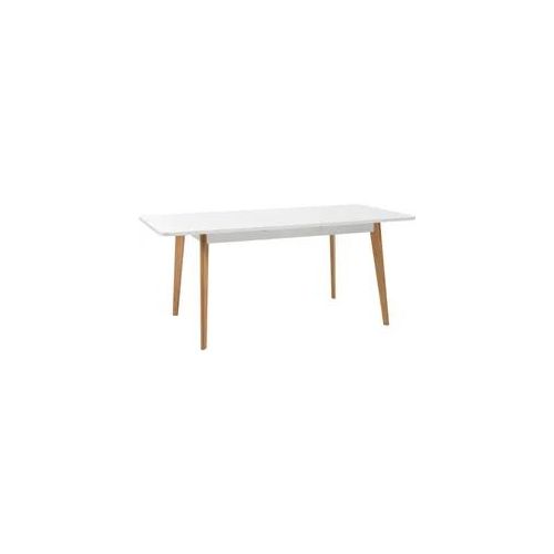 Esstisch HOME AFFAIRE "Merle", weiß (weiß, natureiche, natureiche, weiß), B:140cm H:75cm T:80cm, Tische, Esstisch, Scandi Design, Breite 140 (-180) cm