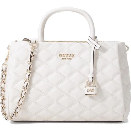 GUESS TAMSIN SOCIETY SATCHEL Weiß