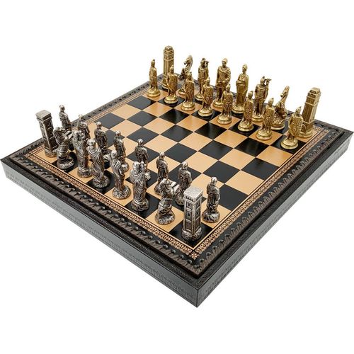 ITALFAMA 3-IN-1 SET "RÖMER vs BARBAREN" - SCHACH 7,5 + DAME + BACKGAMMON