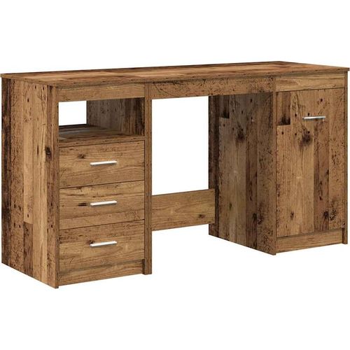 SYFAX™ Schreibtisch mit Unterschrank Altholz Holzwerkstoff