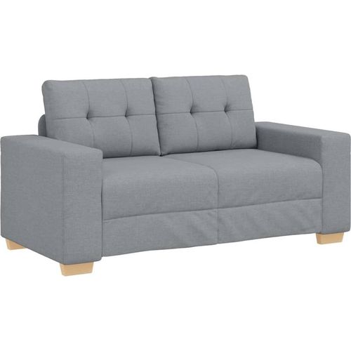 SYFAX™ Zweisitzer-Sofa Hellgrau 160x77x82 cm Stoff