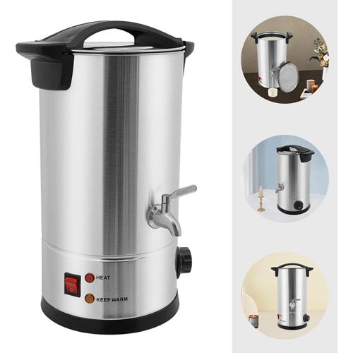 Wachsschmelzer für Kerzenherstellung - Elektrischer Schmelztopf - 10 l - 1,8 kW - Edelstahl - Hellgrün