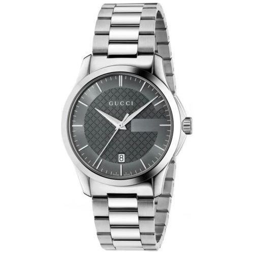 GUCCI G-Timeless YA126441 Uni Quarz Uhr 38 mm Edelstahl mit Faltschließe