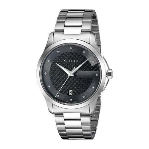 GUCCI G-Timeless YA126456 Uni Quarzuhr 38 mm Edelstahl mit Faltschließe