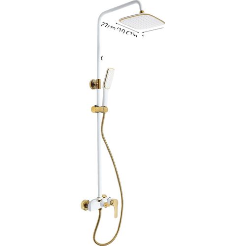 Duschset, höhenverstellbar, 3 Wasserstrahlmodi, WEISS