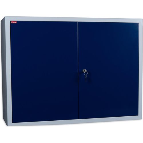 STIER Wandschrank, sichere & platzsparende Aufbewahrung, blau