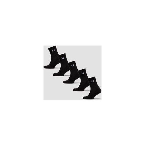 MP Unisex Crew Socks (5 Pack) - Black - UK 2-5