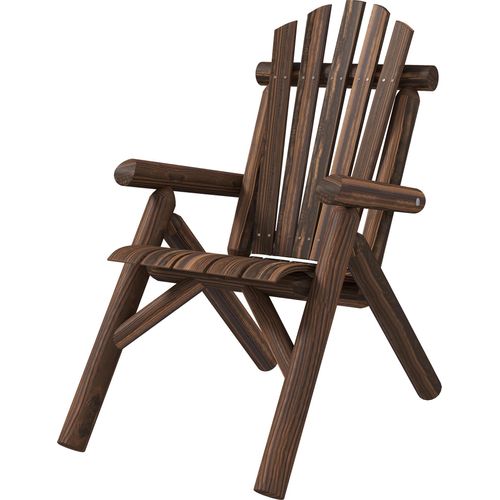 Gartenstuhl, Outdoor Hochlehner, bis 113 kg, wetterfest, Verkohlt