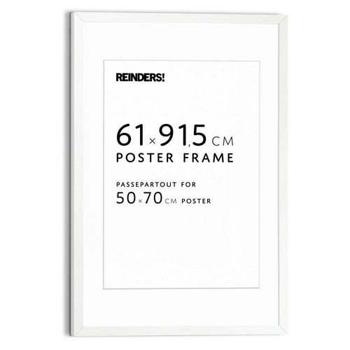 Bilderrahmen REINDERS "Bilderrahmen Poster 61x91,5 oder 50x70", weiß, B:64,5cm H:95cm T:2cm, Bilderrahmen, Bilderrahmen, Wohnzimmer - Weiß - MDF - 64,5x95 cm