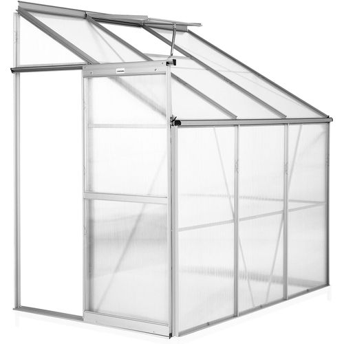 tectake® Anlehngewächshaus 4,09 m³, ohne Fundament 192 x 128 x 202 cm