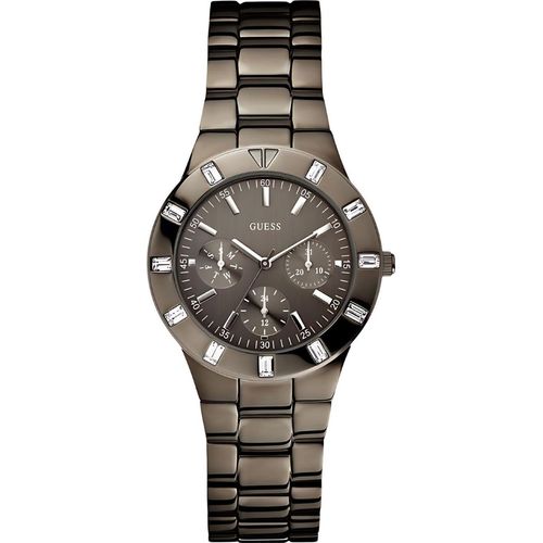 Guess Glisten Damenuhr grau Edelstahl