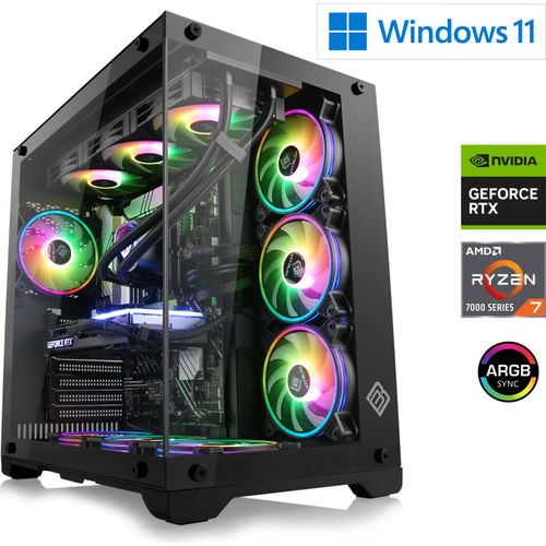 Gaming PC, AMD Ryzen 7 7800X3D, 4200 MHz, GeForce RTX 5070, 32 GB DDR5 RAM, 2000 GB M.2 SSD, Windows 11 Home, USB 3.2 | M11810H