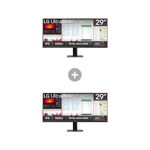 2x 29 ″ UltraWide 21:9 WFHD (2.560 x 1.080) IPSDisplay 29U511AB.29U5001