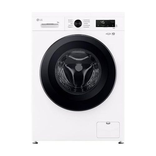 LG Waschmaschine Essence White (A, 8 kg, 1.350 U./Min.) Unterbaufähig mit Steam & Inverter Direct Drive® F4WB3085