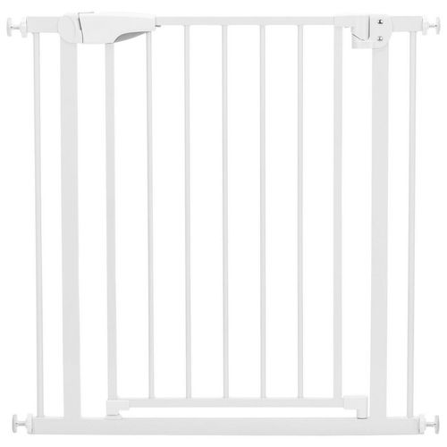 My Baby Lou Türschutzgitter Safety Guard, Weiß, Metall, Kunststoff, 75-82x76 cm, Verlängerung erhältlich, Kindersicherheit, Treppenschutzgitter