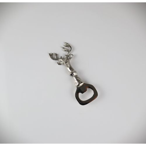 Flaschenöffner AM DESIGN "Hirsch", silber, Aluminium, Edelstahl, Flaschenöffner, Flaschenöffner, 2er Set, BxL: 5x14 cm