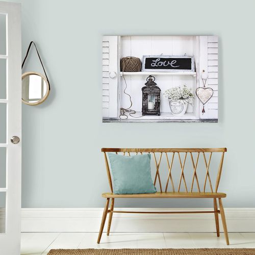 Leinwandbild ART FOR THE HOME "Stillleben Love", gold (farbe bild(er): weiß), Bilder, Leinwandbild