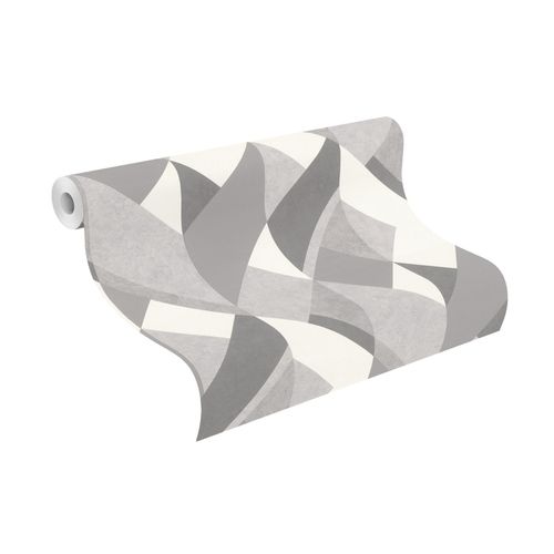 Papiertapete RASCH "Papiertapete mit grafischem Muster 278835", grau, B:53m L:10,05m, Papier, Tapeten, Mustertapete